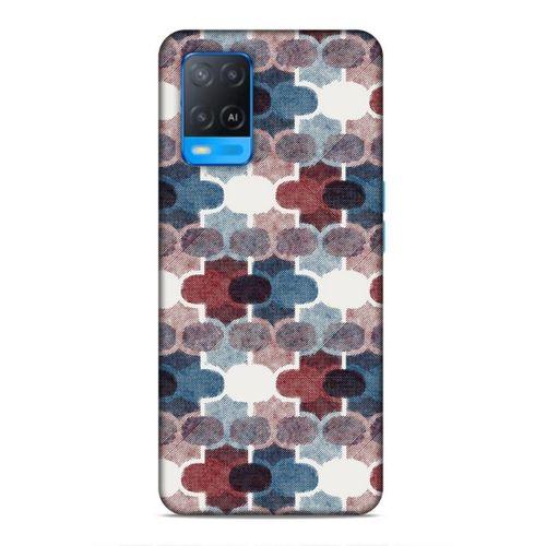 Oppo A54 4G Uyumlu Kılıf Romans (7) Telefon Kılıfı Bordo Mavi