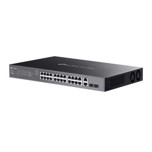 OMADA ES228GMP, 28 Port Gigabit, 24 Port Poe+,  2 Port Gigabit SFP, 384W, Yönetilebilir, Metal Kasa Rackmount Switch