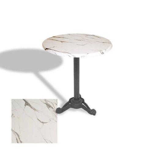 Dockers Çipa Döküm Ayak Yuvarlak Masa Çap 90cm - (Werzalit, Wermodin ve Allzalit Tabla) - Afyon Mermer