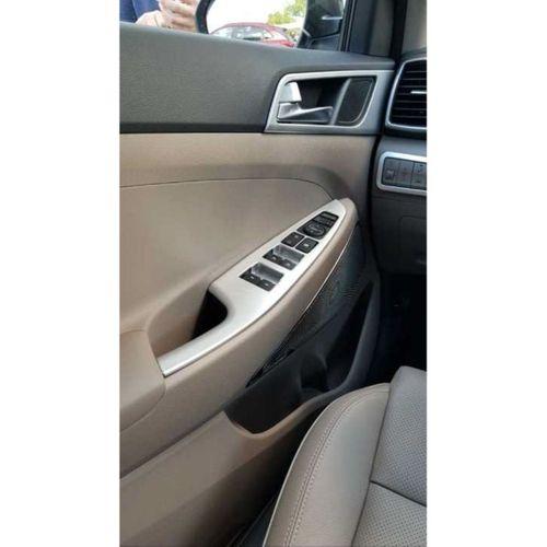 Hyundai Tucson Uyumlu 2015-2018 Kapı Kolçak Kaplama Silver (Koltuk Isıtıcılı Model)