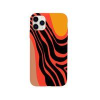 iPhone 11 Pro MAX Modern Art Premium Silikonlu Kırmızı Telefon Kılıfı