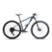 Wrc Specıal Gx 29 jant Dağ Bisikleti Karbon 44cm 12 Vites Mat Siyah-Parlak Cyan Mavi-Kırmızı-Beyaz