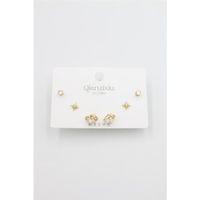 Çoklu Set Küpe - Altın