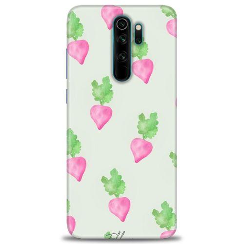 Xiaomi Redmi Note 8 Pro Kılıf HD Baskılı Kılıf - Pembe Havuçlar + Tam Ekran Koruyucu
