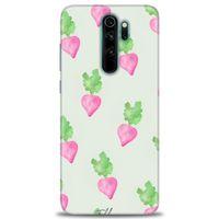 Xiaomi Redmi Note 8 Pro Kılıf HD Baskılı Kılıf - Pembe Havuçlar + Tam Ekran Koruyucu