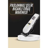 2025 Model Şarjlı Dijital Saç Sakal Tıraş Makinesi Islak Kuru Kullanıma Uygun