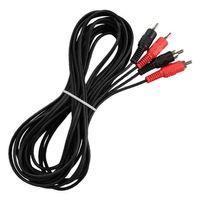 Powermaster PM-428 Siyah 5 Metre 2 Rca + 2 Rca Kablo