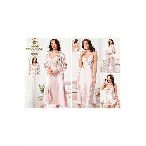 6 Parça Saten Güpürlü Gelin Çeyiz Seti 5135