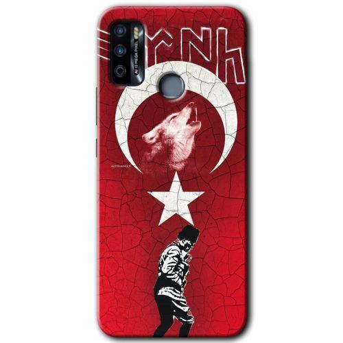 İnfinix Hot 9 Play Kılıf HD Desen Baskılı Arka Kapak - Bozkurt Atam