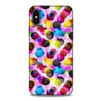 Apple Iphone X Kılıf Pastel Renkler (42) Rugged Armor Kılıf Mor Pembe