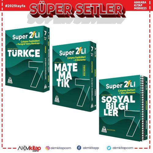 Örnek Akademi 7.Sınıf Süper İkili Türkçe Sosyal Bilgiler ve Matematik Seti 3 Kitap