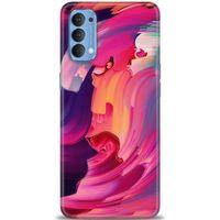 Oppo Reno 4 Kılıf HD Baskılı Kılıf - Renkler + Tam Ekran Koruyucu