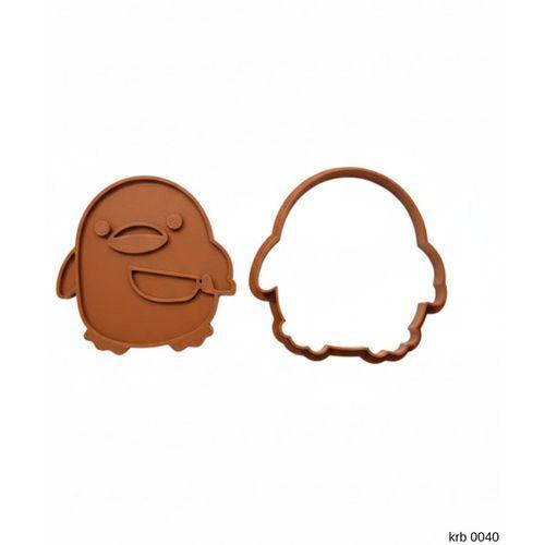 Mizah Temalı Penguen Kurabiye Kalıbı – Çift Parça Hamur Kesici, Şeker Hamuru ve Oyun Hamuru İçin