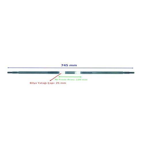 ATV Atv Yuki Şimşek Aks 745 Mm Bilya Yatağı 25 Mm Sekman Kanallı 19 Freze Öm