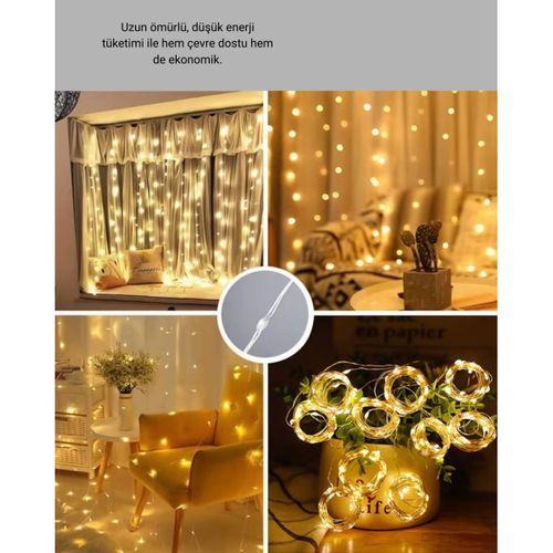 300 Led Perde Işık – Sıcak Beyaz Dekoratif Aydınlatma Yeni Nesil