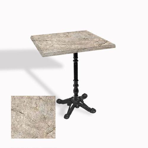 Dockers Çipa 1004 Döküm Ayak Kare Masa 60X60 cm - (Werzalit, Wermodin ve Allzalit Tabla) - Scala Marble