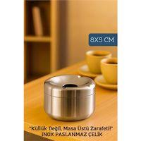 Modacar Inox Paslanmaz Çelik Küllük – 8 x 5 cm | Modern, Hijyenik ve Dayanıklı Tasarım