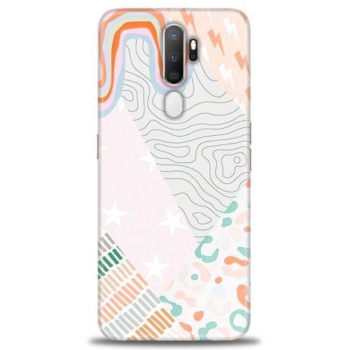 Oppo A9 2020 Kılıf HD Baskılı Kılıf - Çok Renkli + Tam Ekran Koruyucu