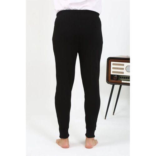 Erkek Pamuk Tek Alt Pijama Siyah
