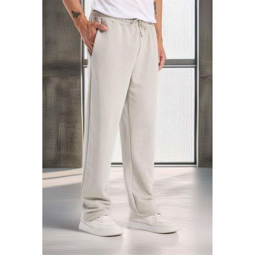 Mendes Baggy Kalıp Diagonal 3 İplik Kumaş Erkek Eşofman Altı Pantolon - Mineral Gri