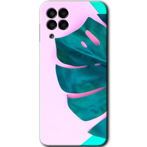 MRCİLETİSİM Samsung Galaxy M33 Kılıf Baskılı Kapak - 3D Yaprak +Tam Ekran Koruyucu