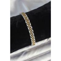 316L Çelik 7 mm Kalınlıkta Gold ve Gümüş Renkli Erkek Bileklik