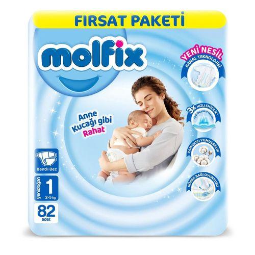 Molfix Molfix Bebek Bezi Fırsat Paketi 1 Beden 2-5 Kg 82 Adet
