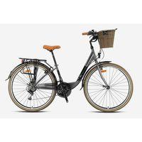 Kron Tetra 3.0 28 Jant Şehir Bisikleti Mat Füme-Neon Sarı 38 cm