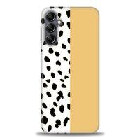 Samsung Galaxy A14 Kılıf HD Baskılı Kılıf - Sarı ve Puantiye + Tam Ekran Koruyucu