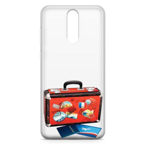 Huawei Mate 10 Lite Kılıf Turistik Valiz Arka Kapak Koruma Desenli Full Koruyucu