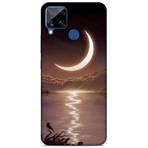Lopard Oppo Realme C15 Uyumlu Kılıf Gece'S (34) Slim Armor Kılıf Kırmızı Gece