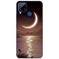 Lopard Oppo Realme C15 Uyumlu Kılıf Gece'S (34) Slim Armor Kılıf Kırmızı Gece