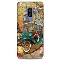 Retro (37) Desen Silicone Cover Renkli Samsung Galaxy S9 Plus Kılıf