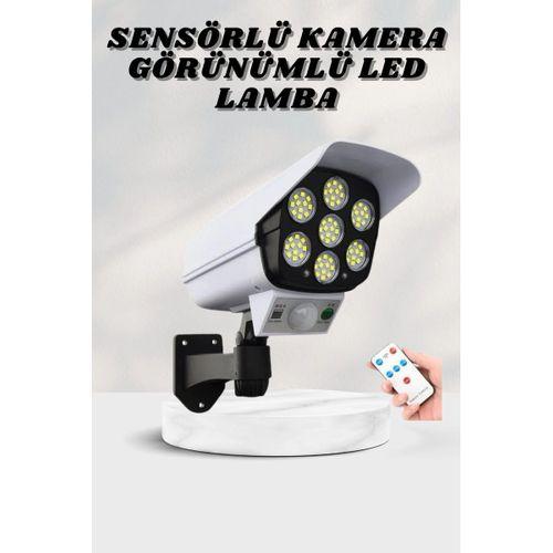 Solar Lamba Kamera Görünümlü Duvar Lambası Dönebilen Bahçe Aydınlatması