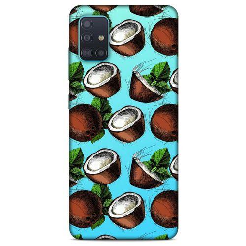 Frutix Hindistan Cevizi 02 Samsung Galaxy A51 Kılıf Desenli Silikon