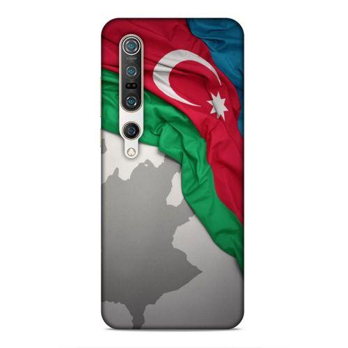Xiaomi Mi 10 Pro Uyumlu Kılıf Azarbaijan (9) Kılıf Kumaş Bayrak