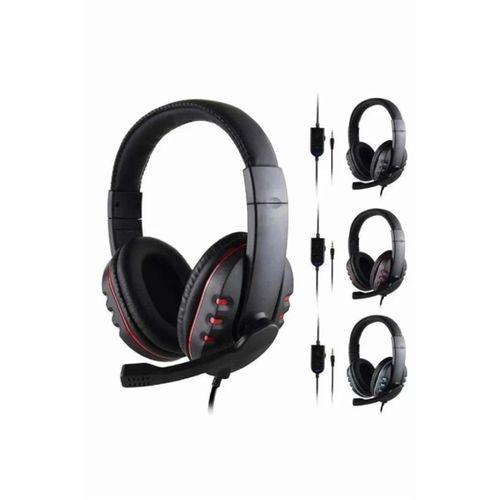 Kulaklığı Kulak Üstü Kablolu Stereo Mikrofonlu Yumuşak Kulak Yastığı