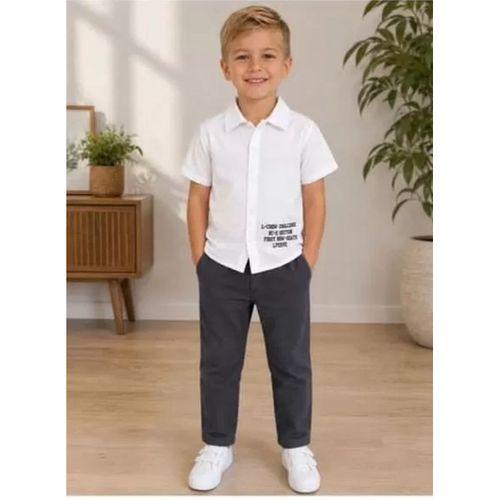 2/10 Yaş Müslin Gömlek Denim Pantolon Çocuk Takımı