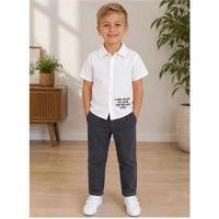 2/10 Yaş Müslin Gömlek Denim Pantolon Çocuk Takımı