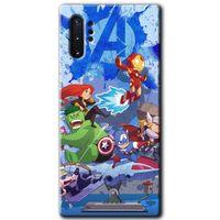 Potkal Hediye Fabrikası Samsung Galaxy Note 10 Plus HD Baskılı Kılıf + 9D Tam Ekran Koruyucu - Avengers Cartoon