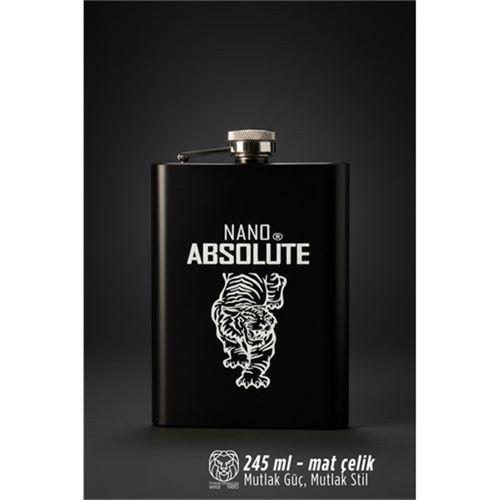 240 ml Mat Siyah Paslanmaz Çelik İçki Matarası 722910