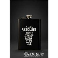 240 ml Mat Siyah Paslanmaz Çelik İçki Matarası 722910