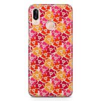 Huawei Nova 3e Kılıf Sevimli Kalpler Arka Kapak Koruma Desenli Full Koruyucu