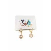 Kar Tanesi Yılbaşı Küpe - Altın