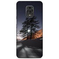 Lopard Xiaomi Redmi Note 9S Uyumlu Kılıf Gece'S (48) Bumper Kılıf Kış Manzara