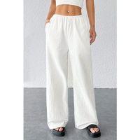 Kadın Siyah Beyaz Kaşkorse Yüksek Bel Bikini Takımı