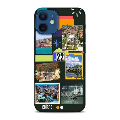 Lopard Apple iPhone 12 Mini Uyumlu Kılıf Şehirli ※ (22) Edirne Tam Koruma Kılıfı
