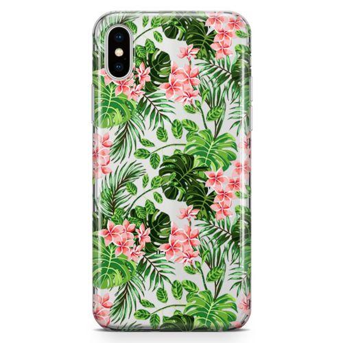Apple iPhone X Kılıf Kaliforniya Çiçekleri Arka Kapak Koruma Desenli Full Koruyucu
