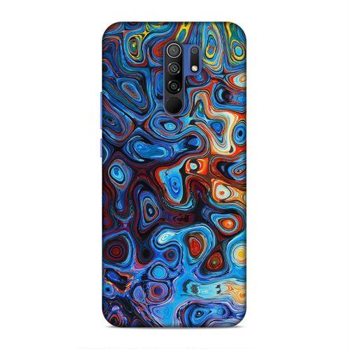 Xiaomi Redmi 9 Kılıf Modern Mavi Arka Kapak Silikon Koruma Full Koruyucu