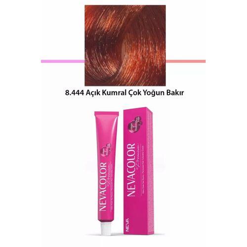 Premium 8.444 Açık Kumral Çok Yoğun Bakır - Kalıcı Krem Saç Boyası 50 g Tüp